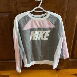 Pink Grey White Nike Crewneck